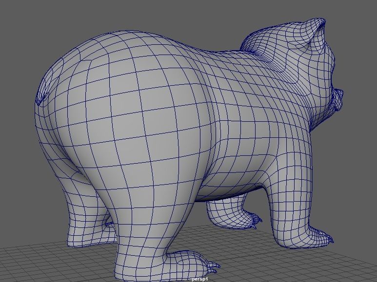 Cartoon Bear 3d Model Low-poly 3D model_4