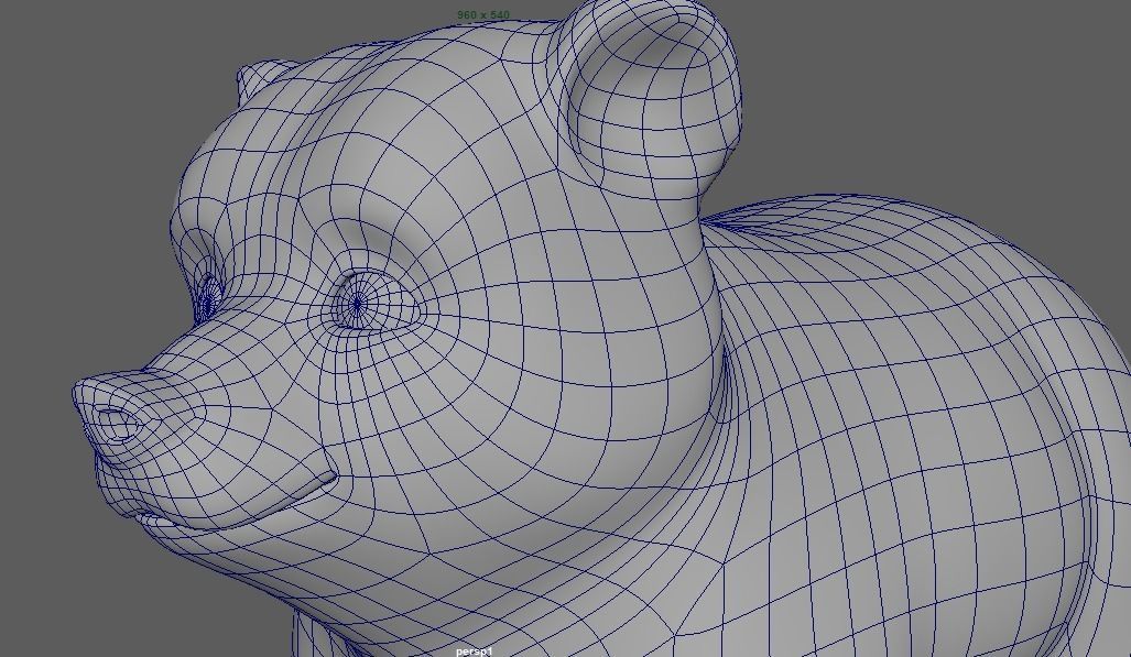 Cartoon Bear 3d Model Low-poly 3D model_1