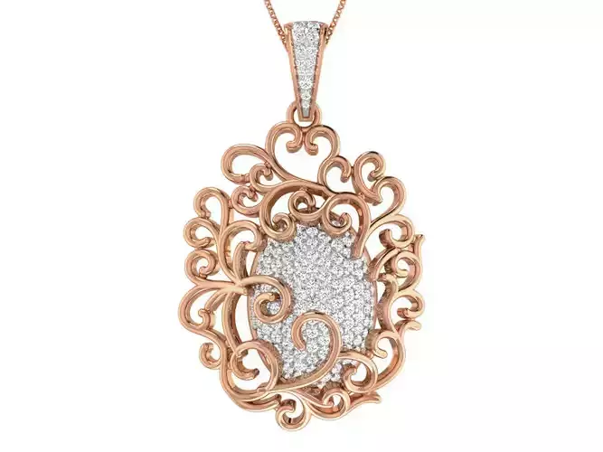 Curved Wire Mesh High Jewelry Pendant Earrings Set 3dm stl obj