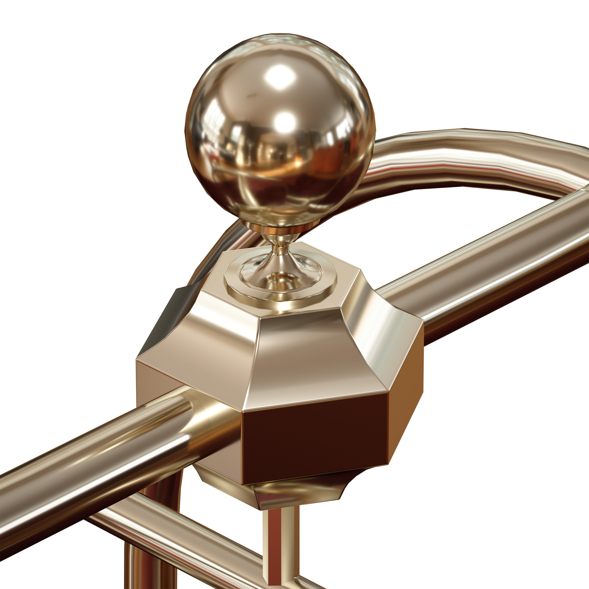 Hotel trolley on wheels 3D model_13