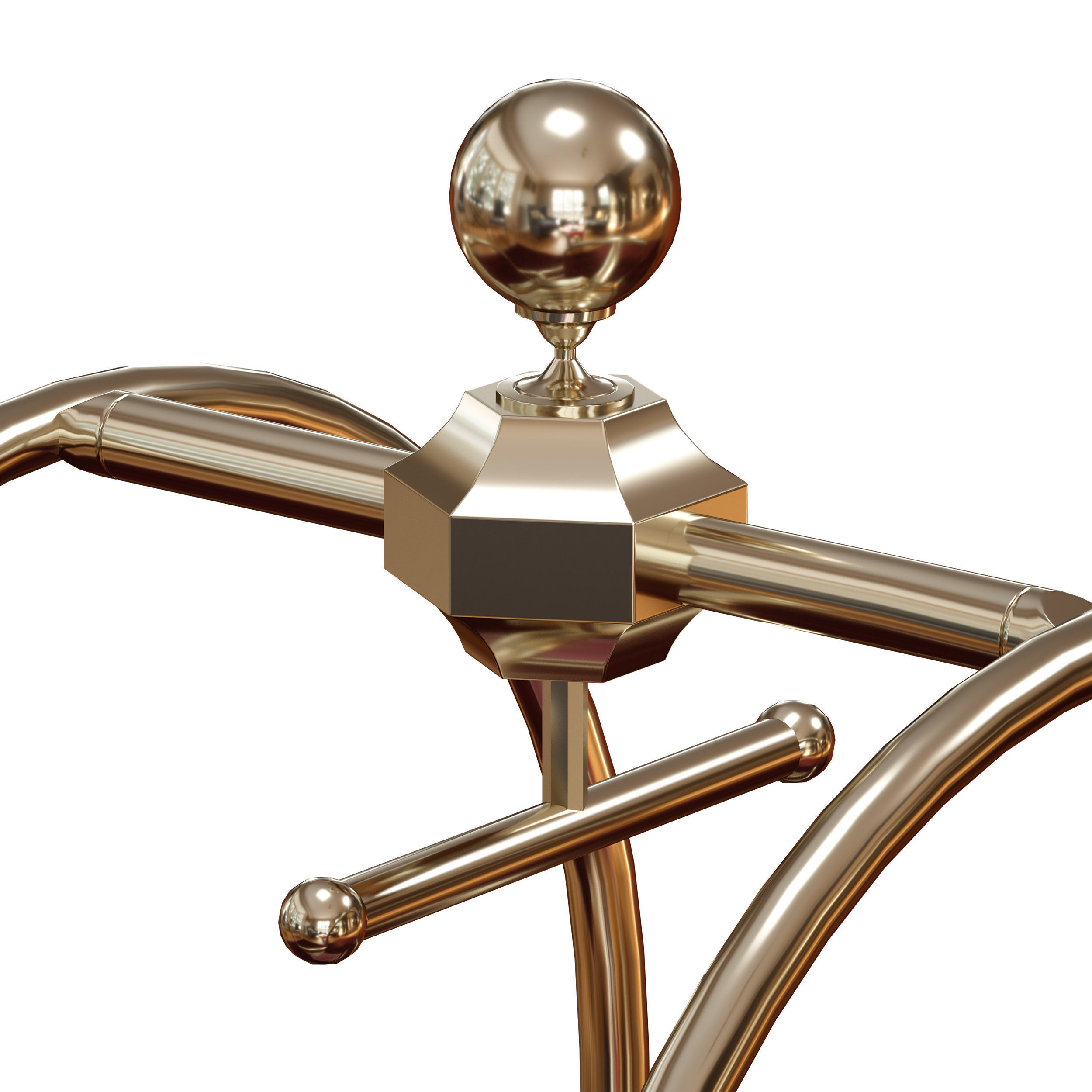 Hotel trolley on wheels 3D model_9