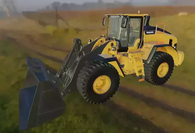 VOLVO L220H 2023 low poly two varieties of texture list Low-poly 3D model