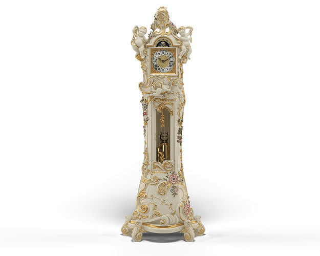 Luxury Grandfather Clock 3D model