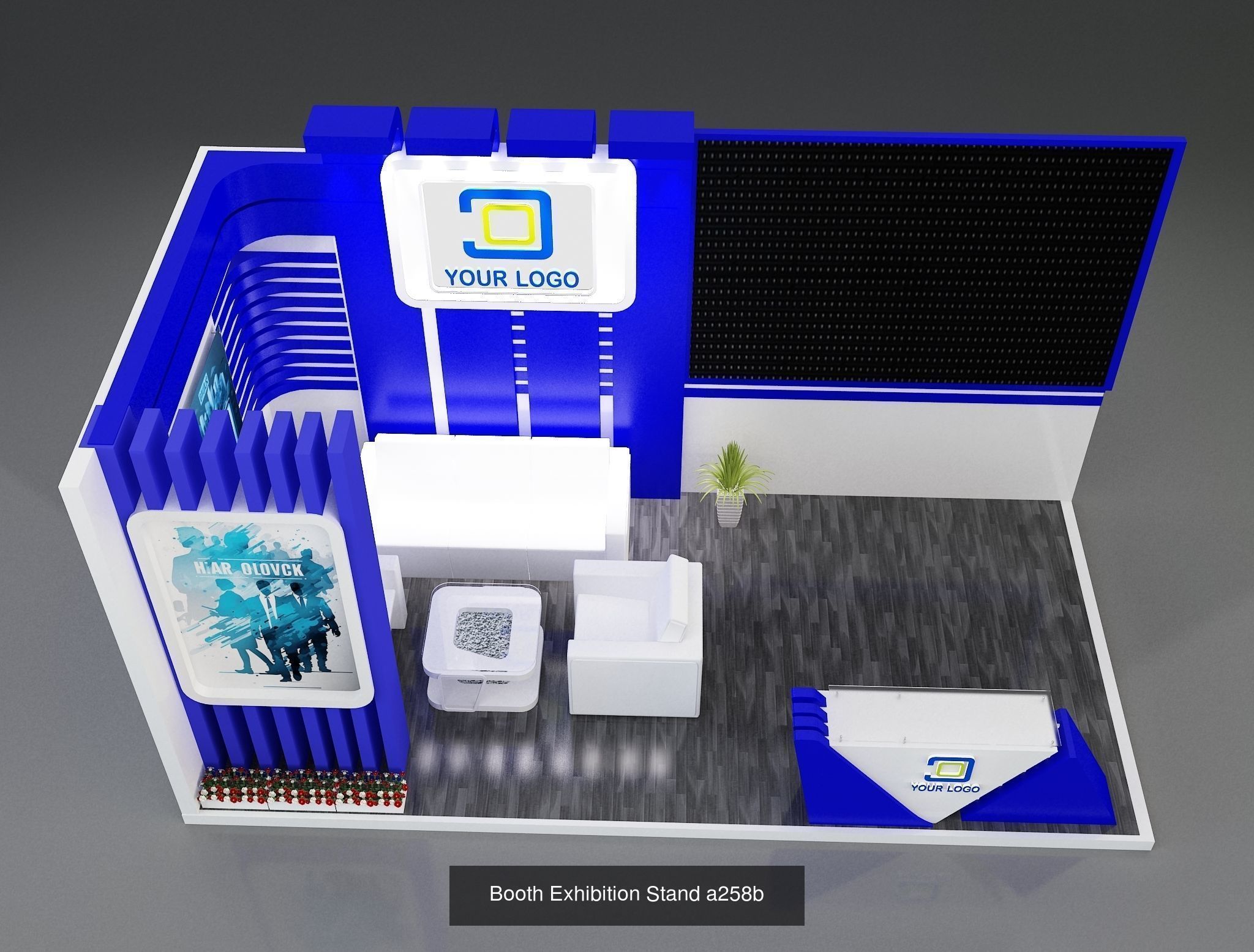 Booth Exhibition Stand G36 3D Model Collection_3