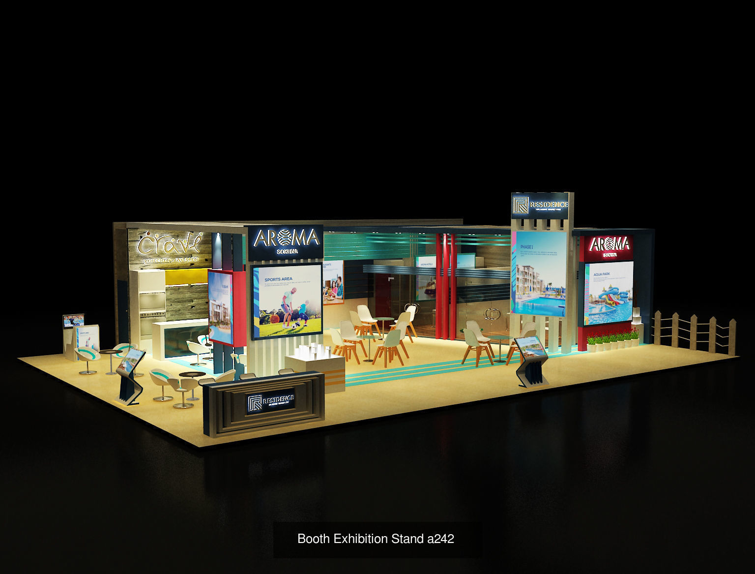 Booth Exhibition Stand G36 3D Model Collection_2