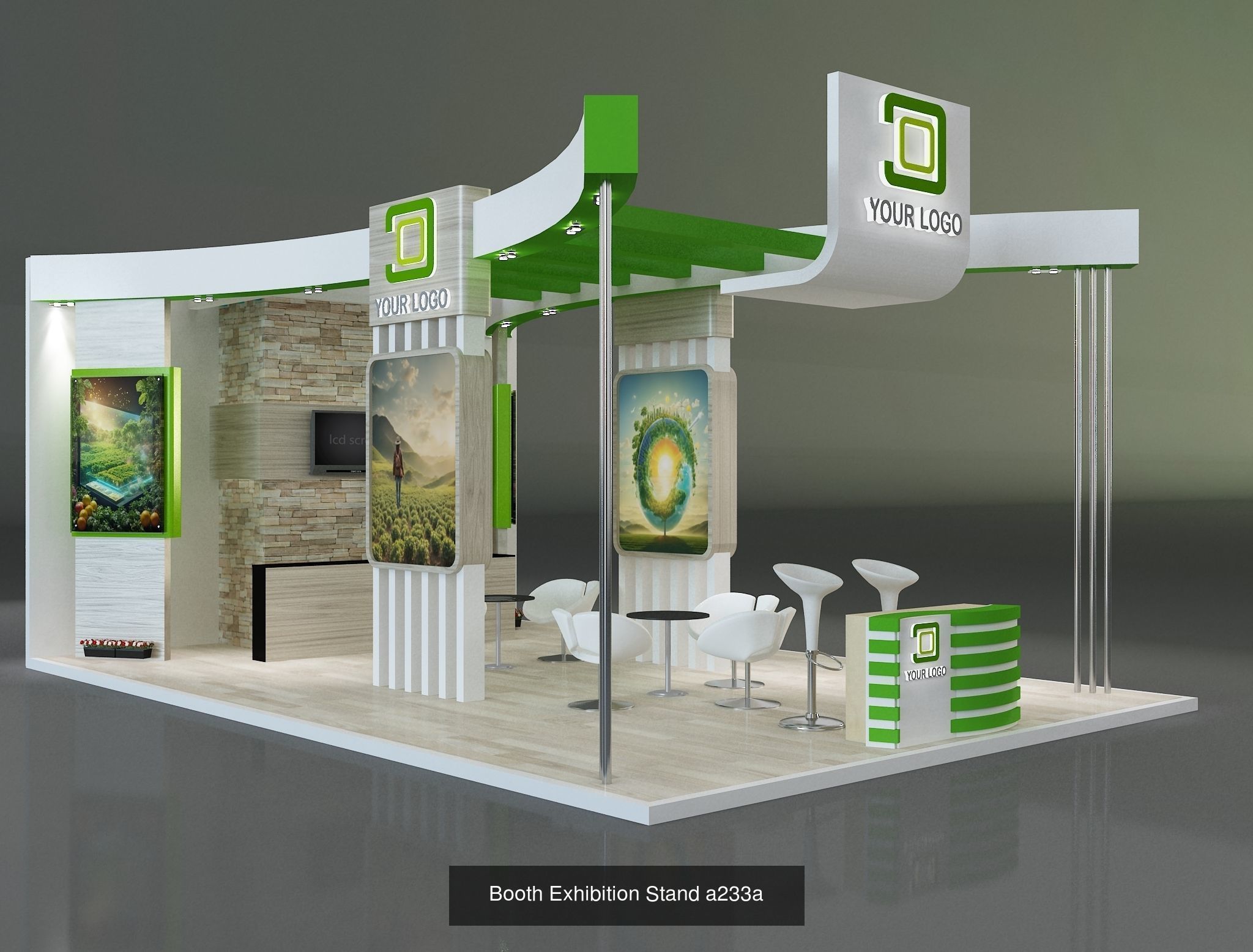Booth Exhibition Stand G36 3D Model Collection_4