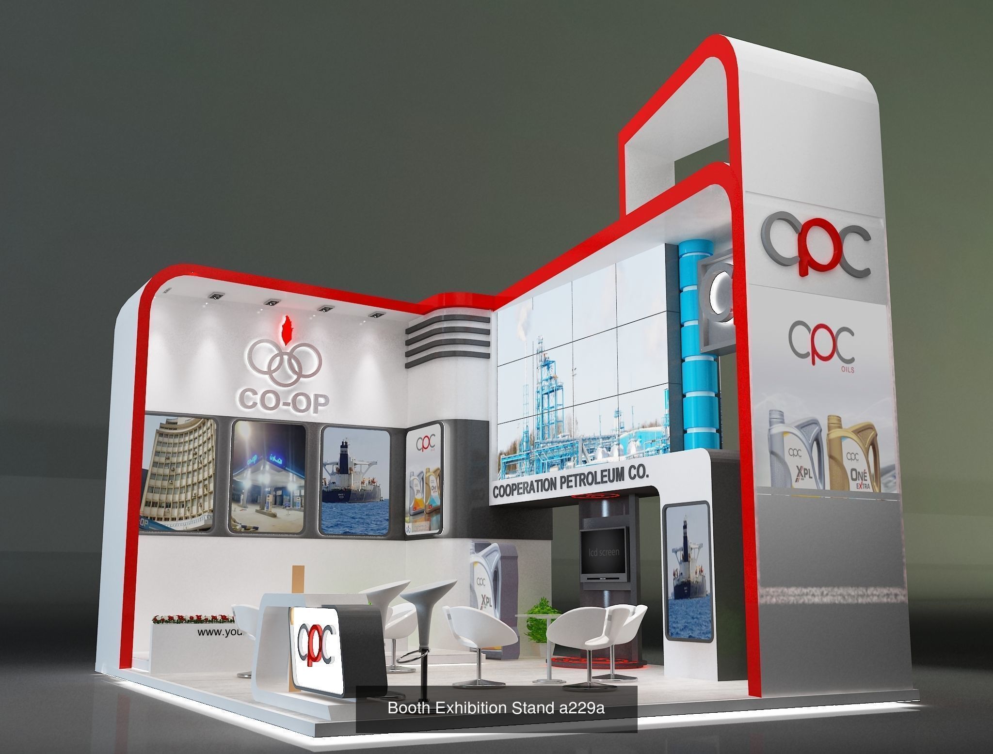 Booth Exhibition Stand G36 3D Model Collection_5