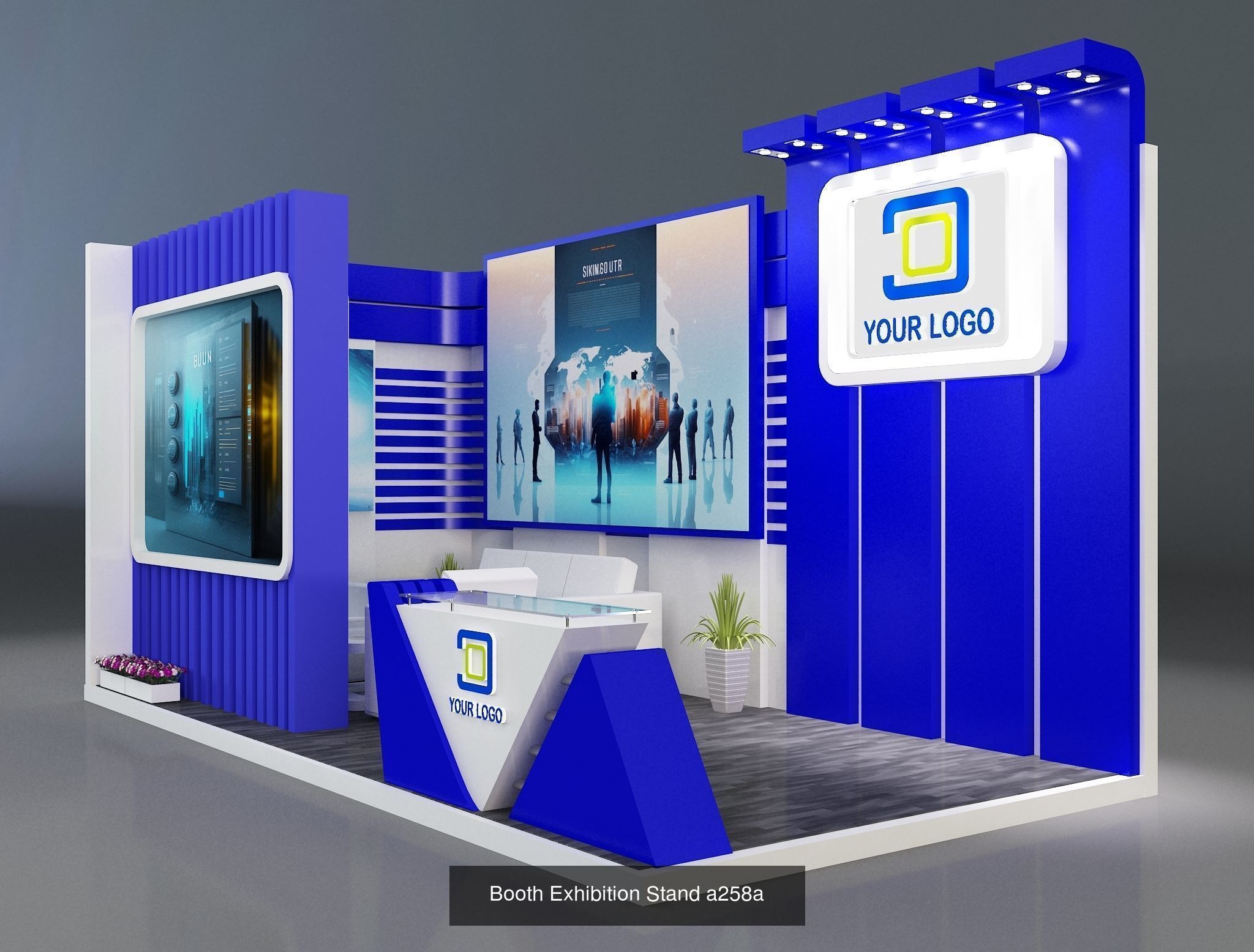 Booth Exhibition Stand G37 3D Model Collection_4
