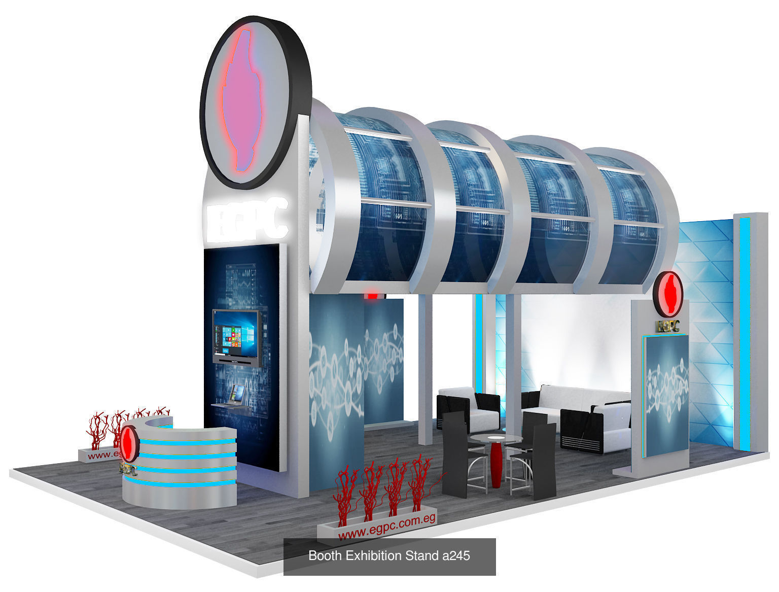 Booth Exhibition Stand G37 3D Model Collection_1