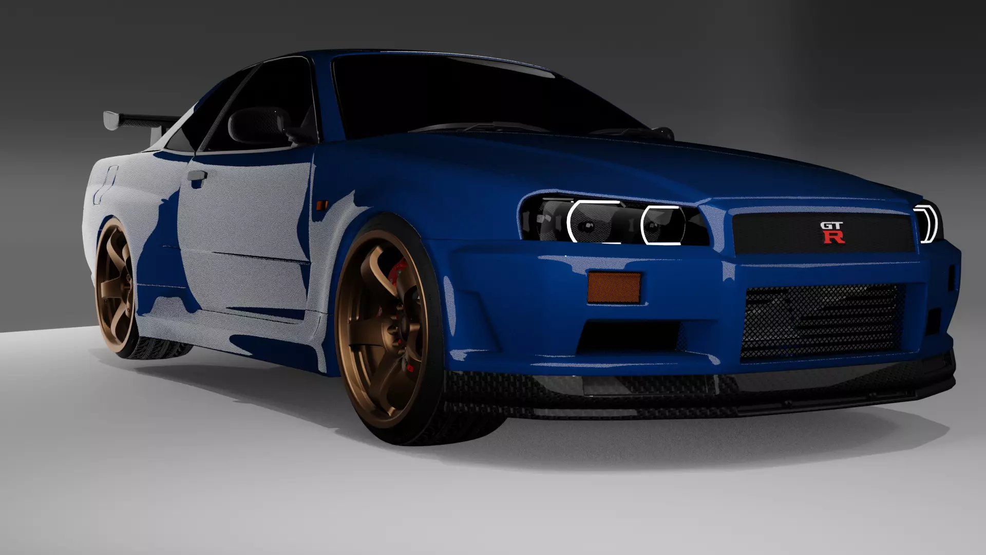 Nissan GTR R34 Skyline Ready For Unity Free 3D model