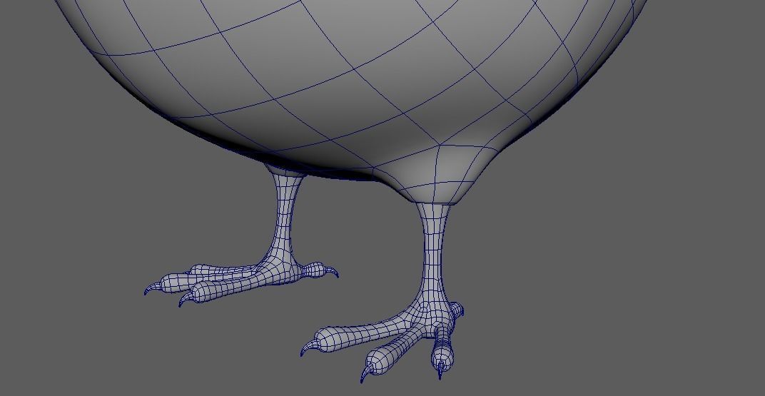 Cartoon Chicken Character 3D Model Low-poly 3D model_1