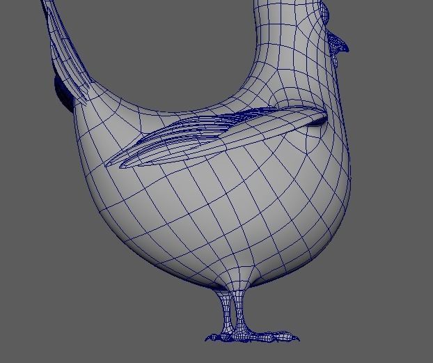 Cartoon Chicken Character 3D Model Low-poly 3D model_6