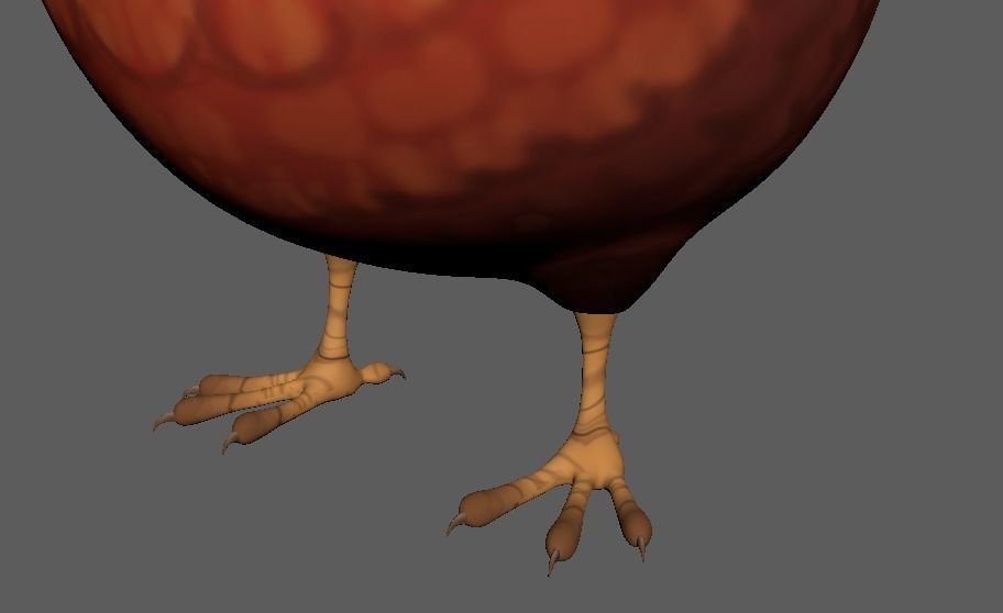 Cartoon Chicken Character 3D Model Low-poly 3D model_15