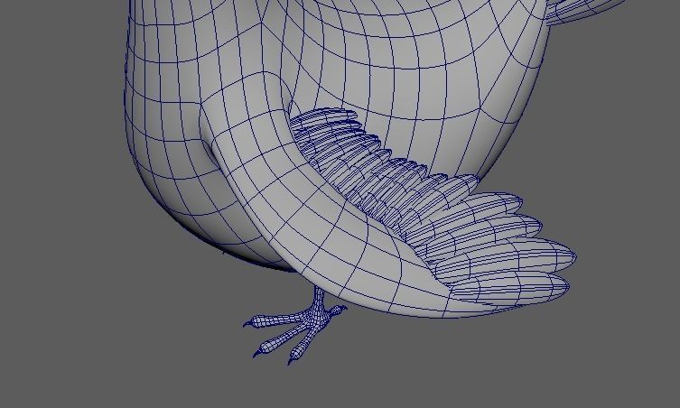 Cartoon Chicken Character 3D Model Low-poly 3D model_2