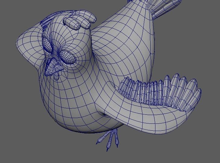 Cartoon Chicken Character 3D Model Low-poly 3D model_7