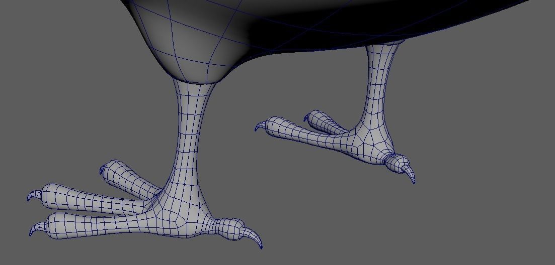 Cartoon Chicken Character 3D Model Low-poly 3D model_9