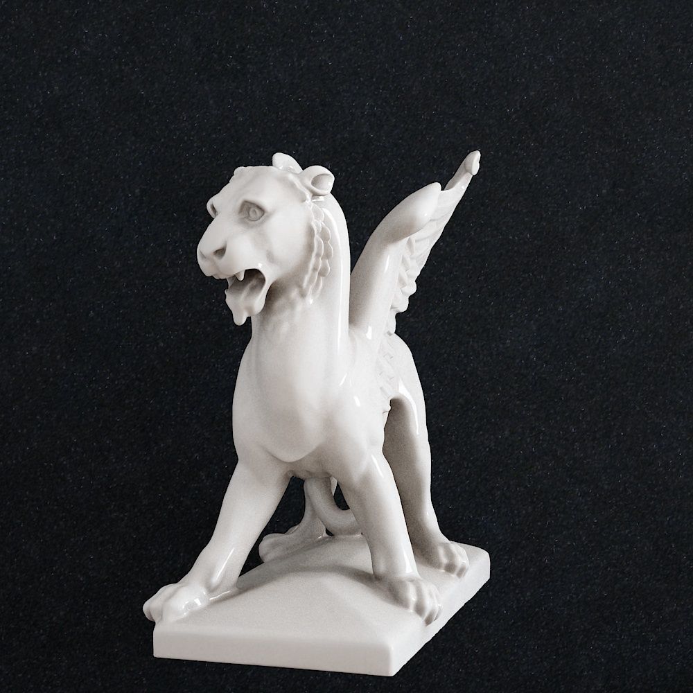 Griffin statue Gargoyle 3D print model_3