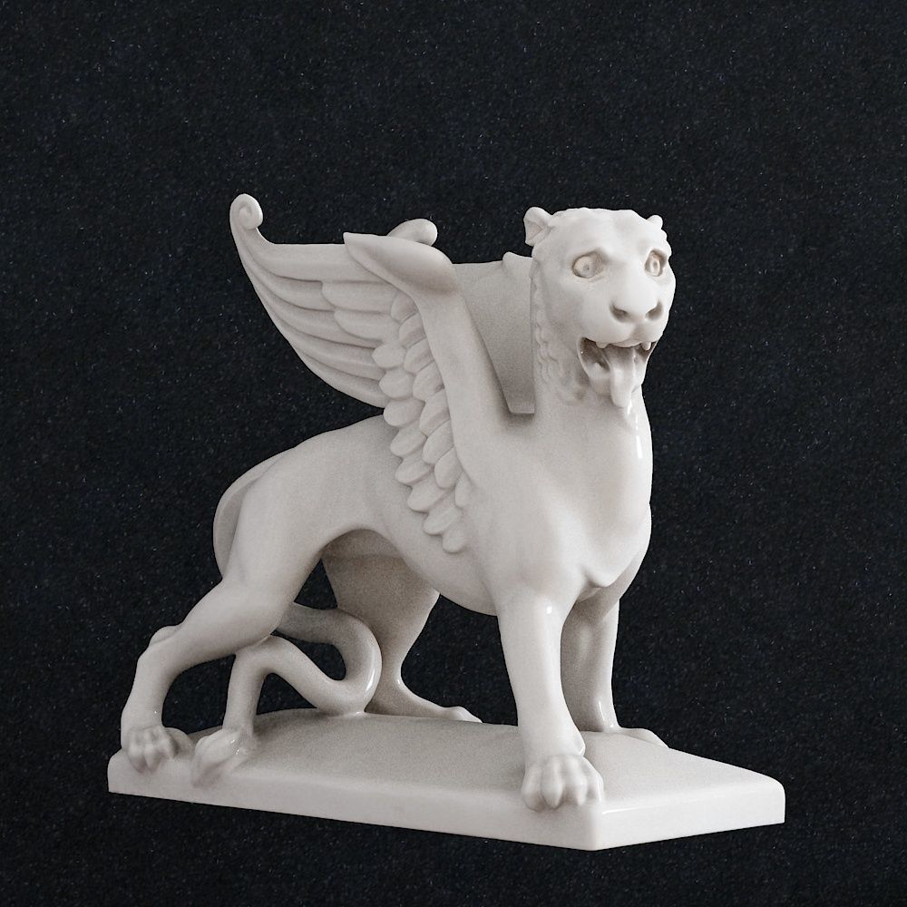 Griffin statue Gargoyle 3D print model_2