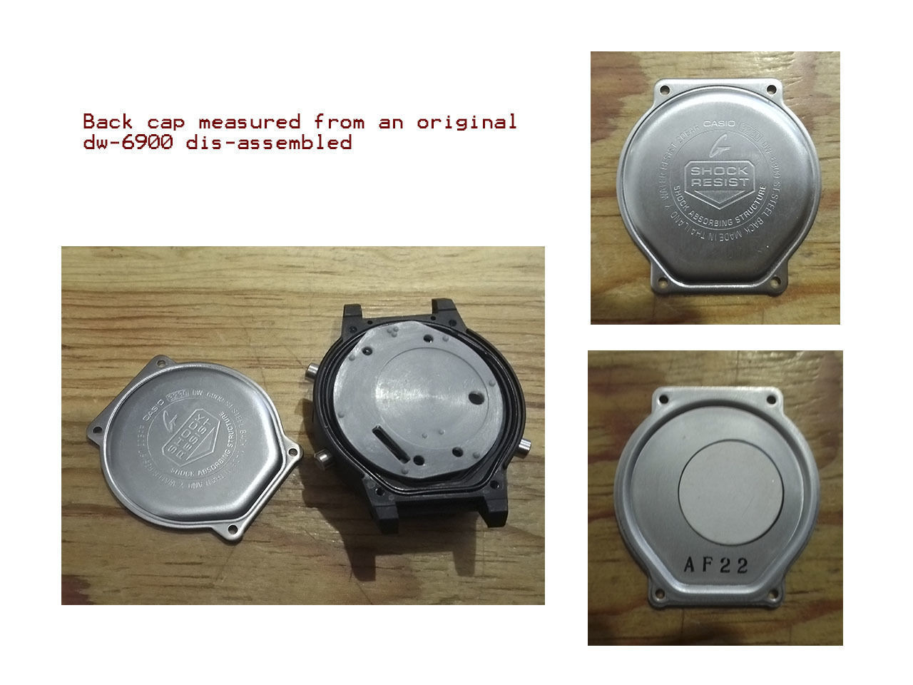 Back cap for digital quartz watch 3D print model_1