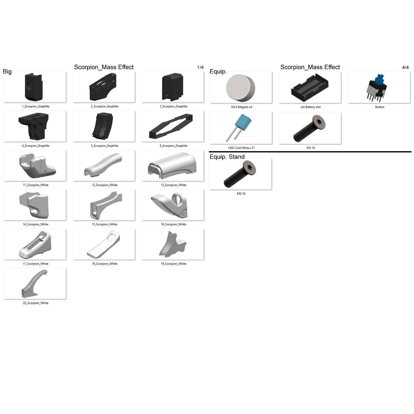Scorpion - Mass Effect - STL CAD bundle - Personal Use 3D print model_11