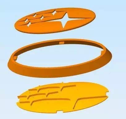 Subaru Badge Replacement 3D print model_0