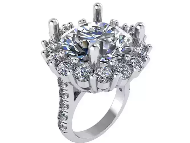 Round Halo Ring 1597