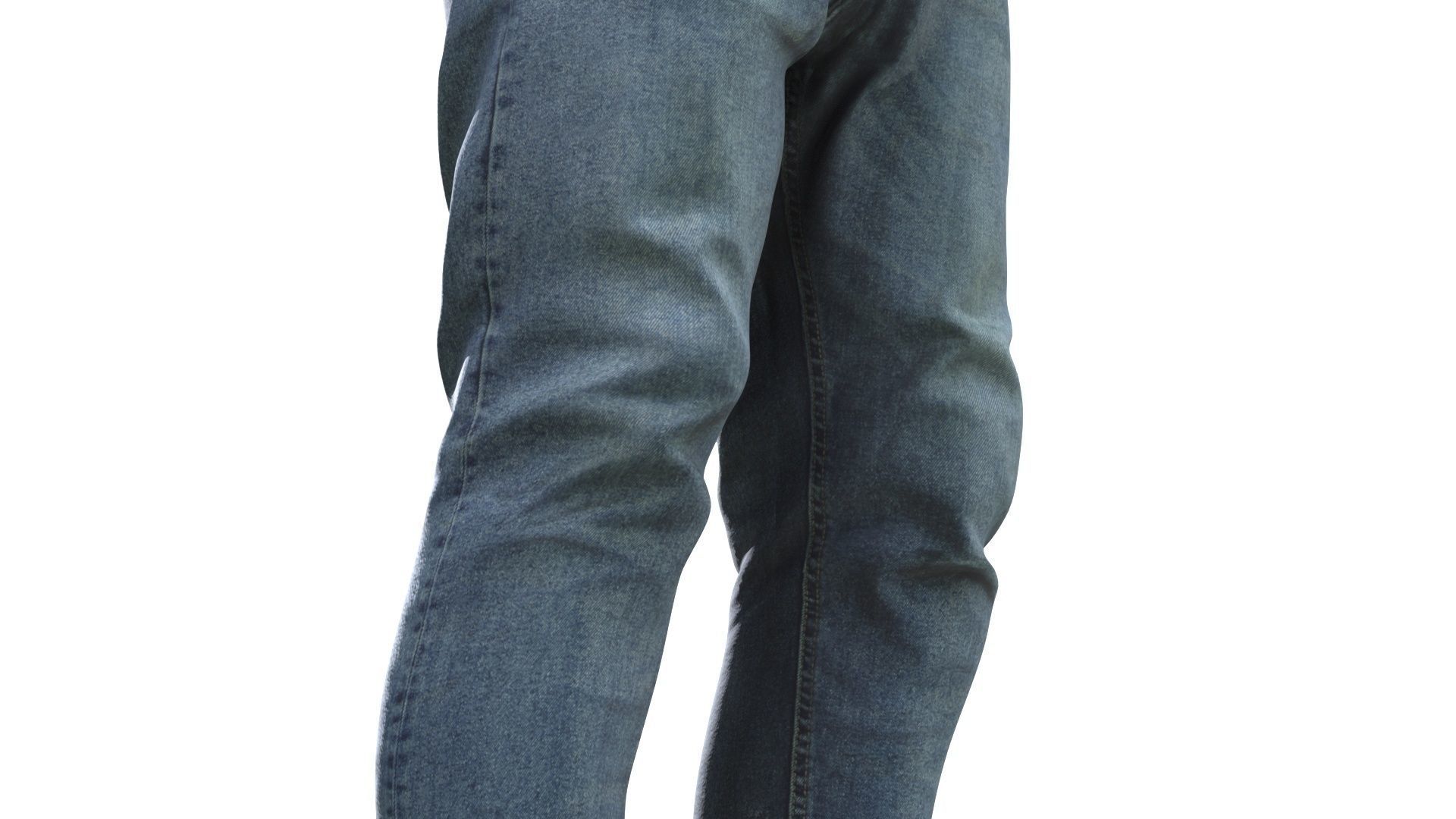 Jeans Low-poly 3D model_9