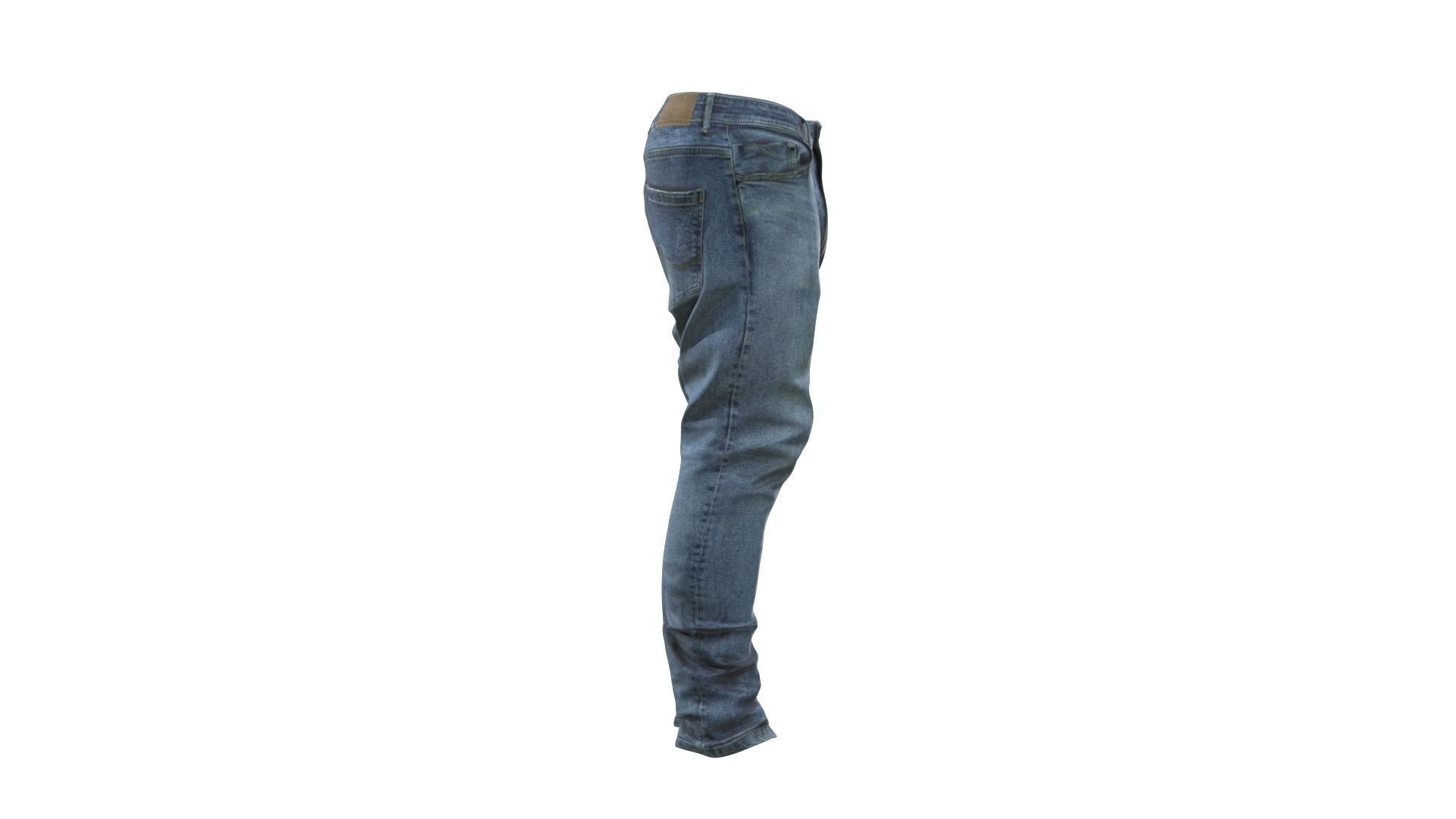 Jeans Low-poly 3D model_8