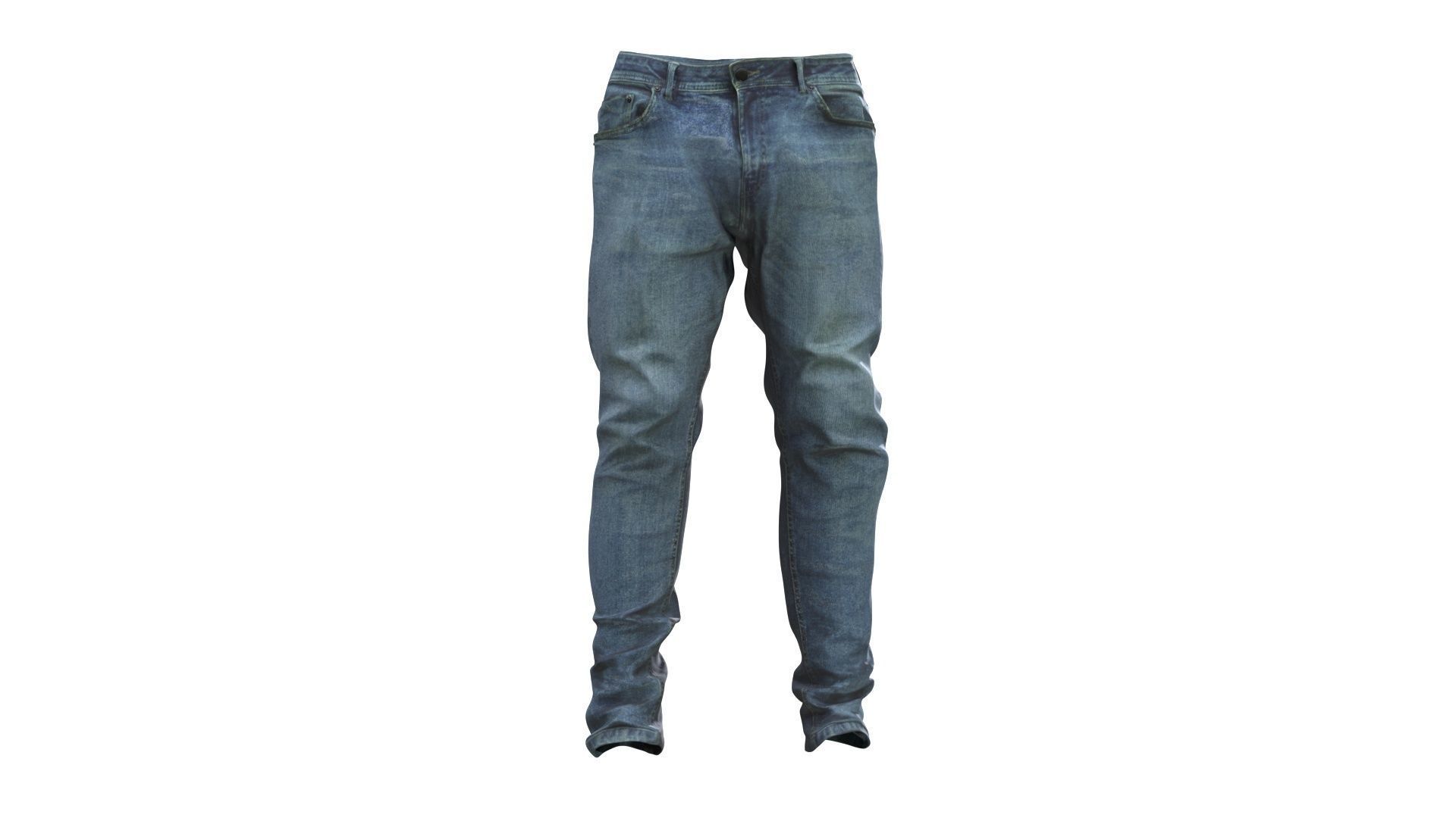 Jeans Low-poly 3D model_6