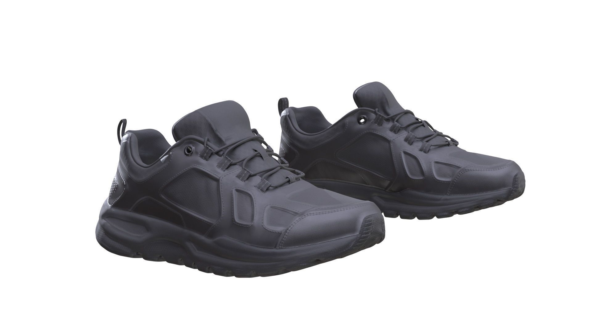 Sneakers Low-poly 3D model_2