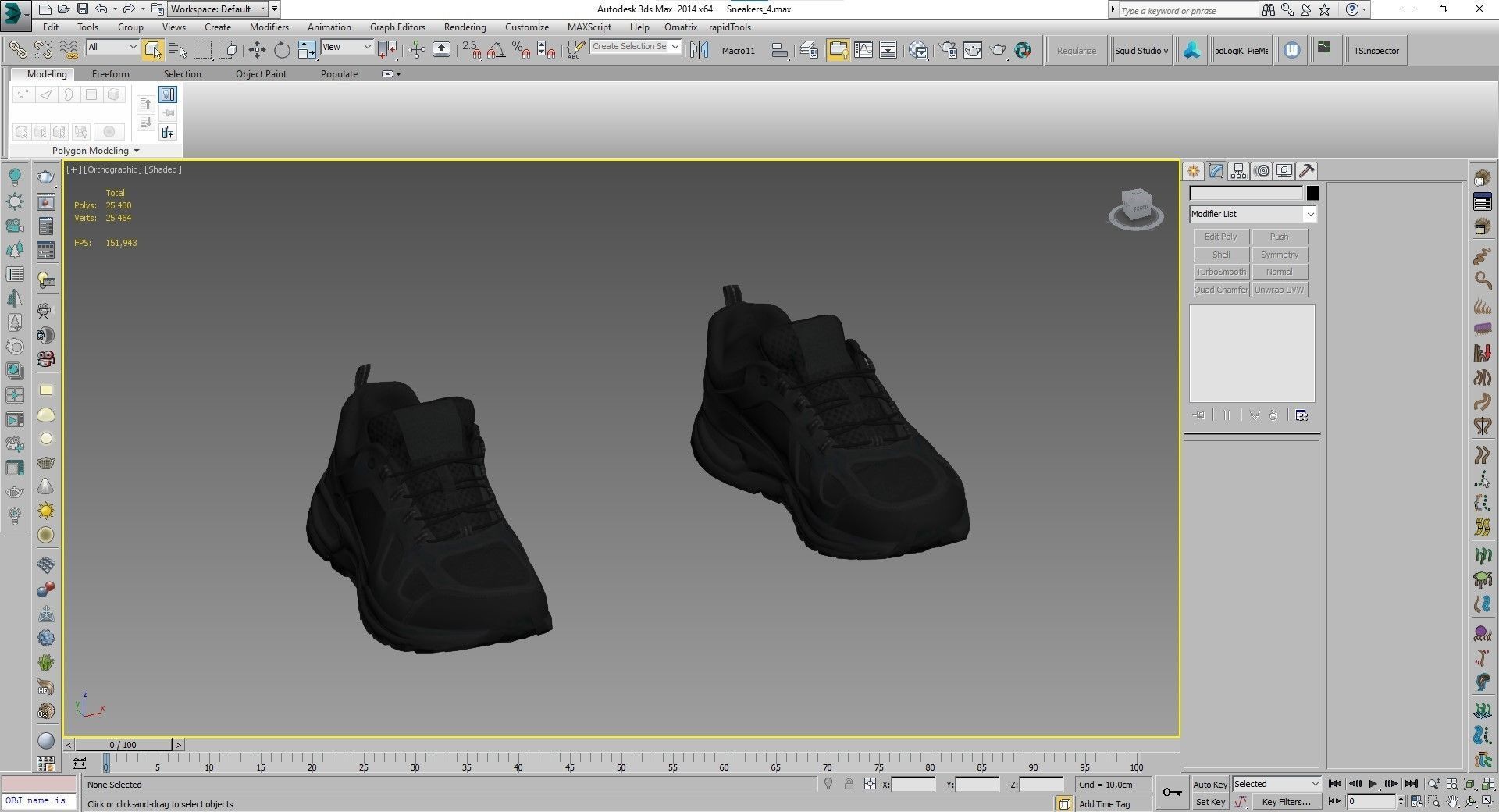 Sneakers Low-poly 3D model_3