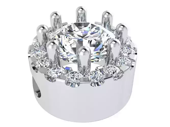 Round Halo Pendant 1607