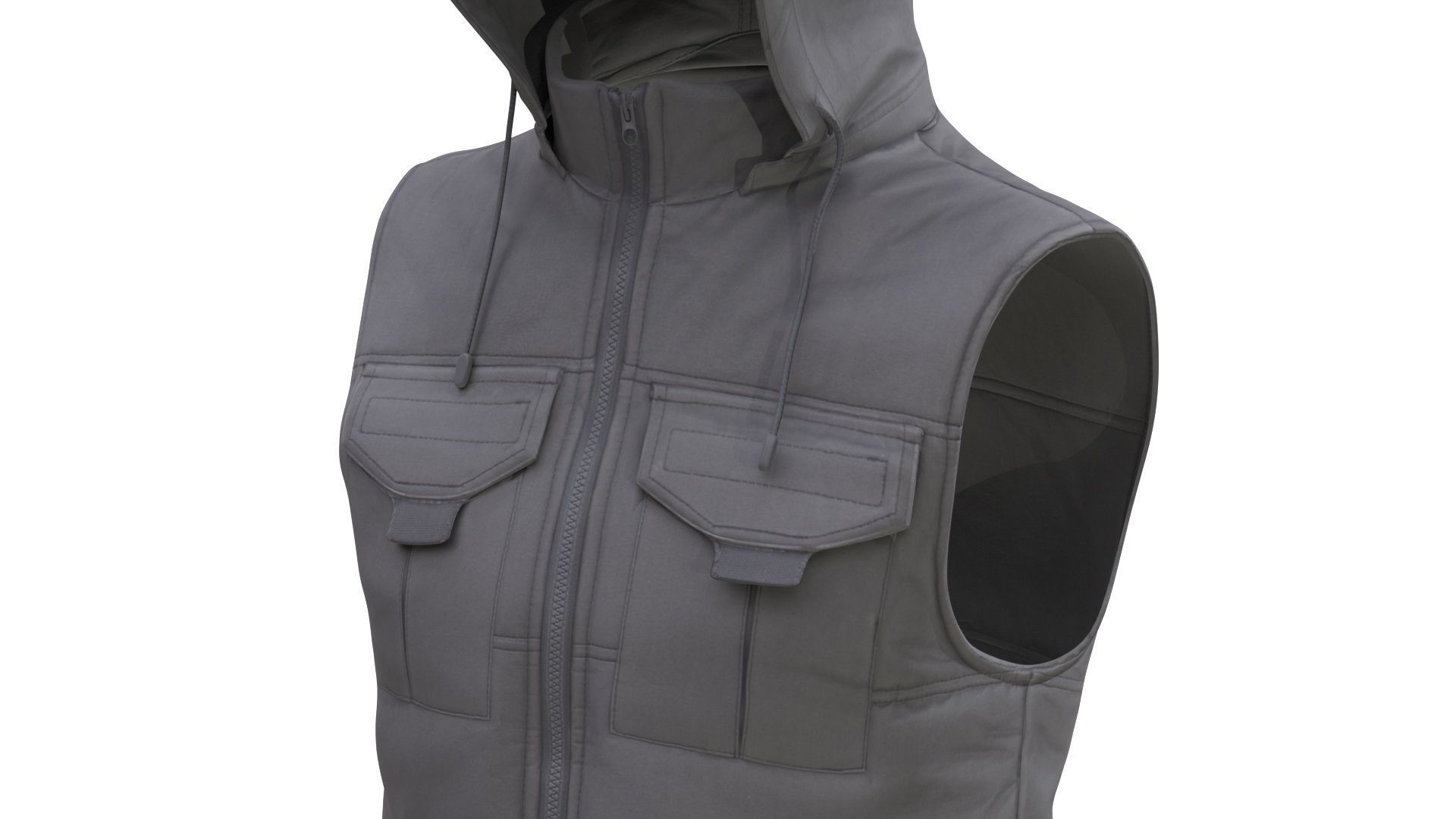 3D Vest Low-poly 3D model_9