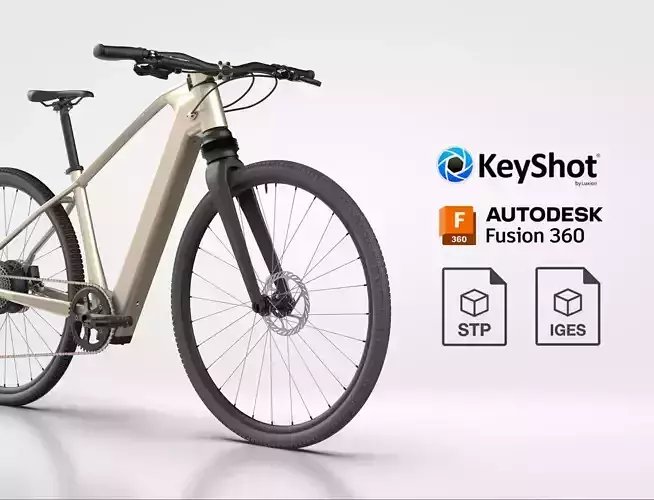 ELECTRIC CITY BIKE ACTUAL DIMENSION 3D model