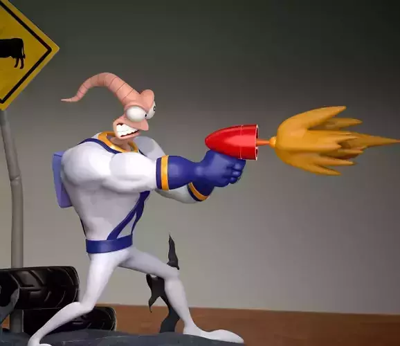 Earthworm Jim 3D Print 3D print model