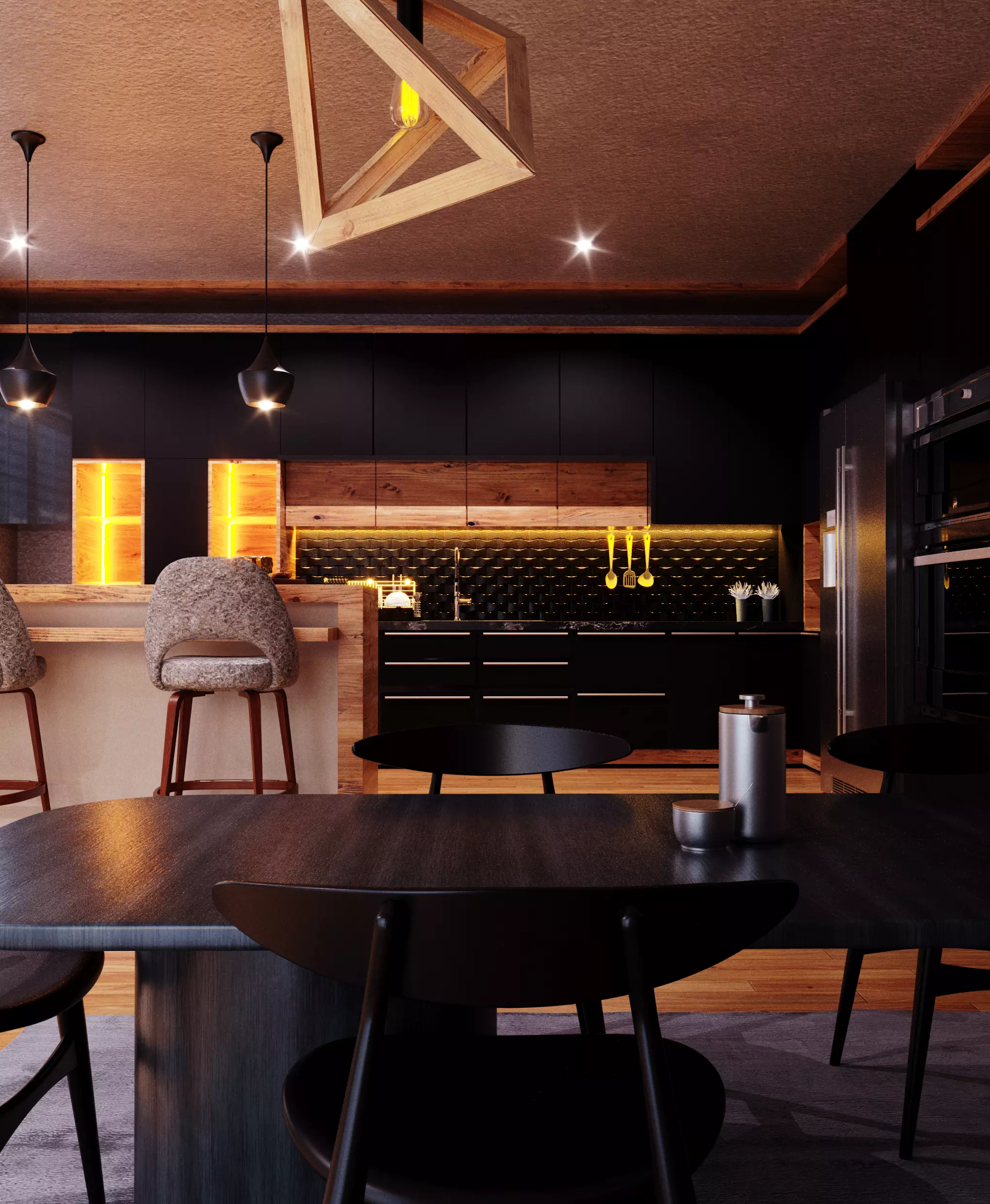 Dark Kitchen  3D model_0