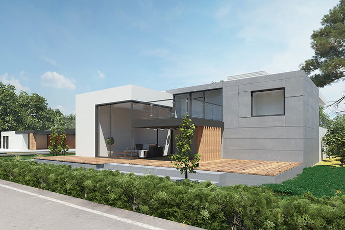 Country house 3D scene 3D model 7