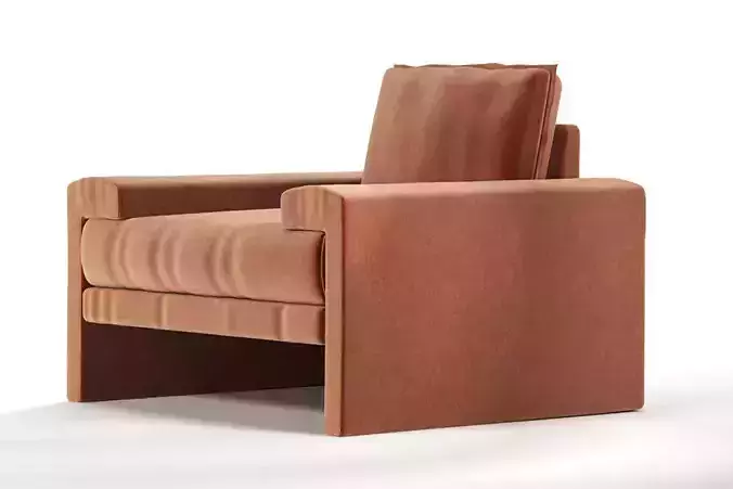 Camden Armchair by CB2 in Russet Velvet Upholstery