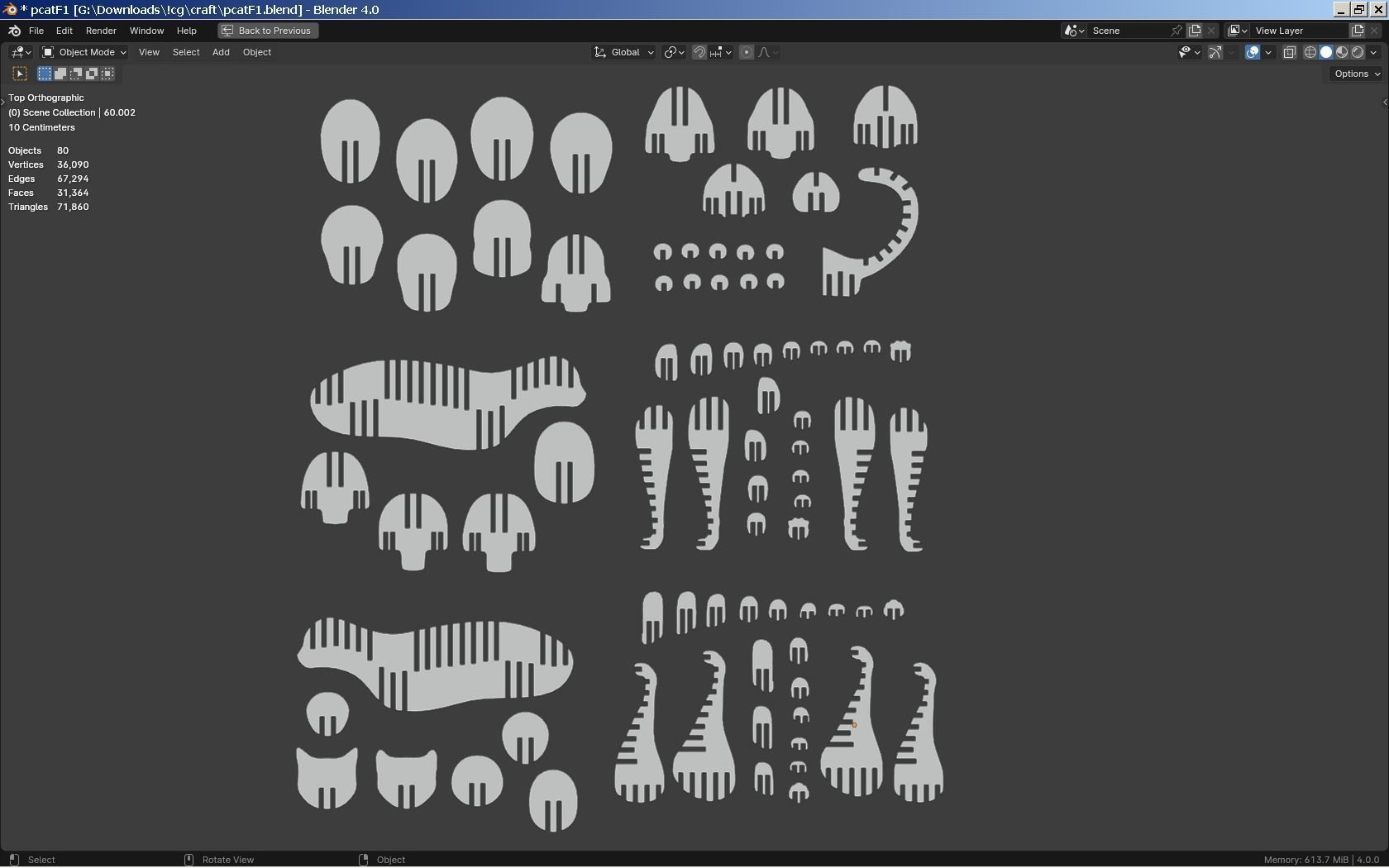 3D Puzzle - Cat 3D model_3