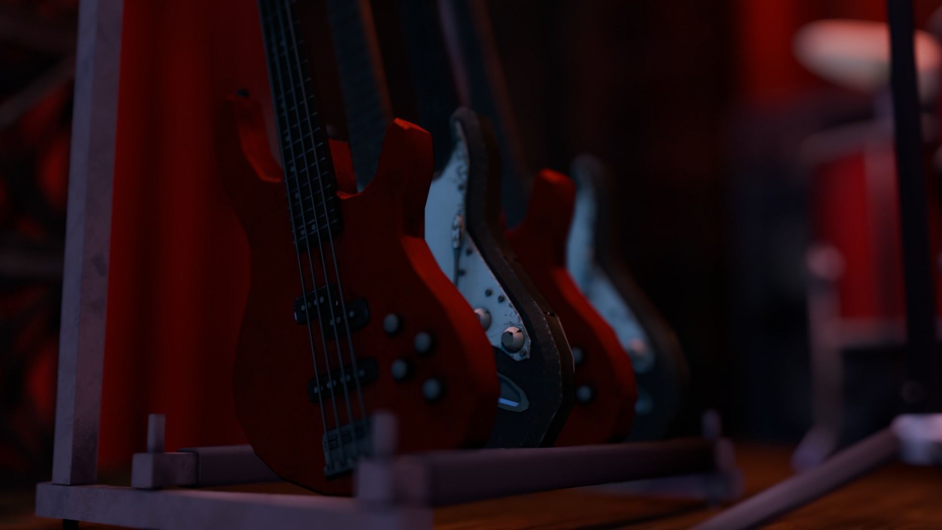 VR Rock Band Show Bar Low-poly 3D model_3