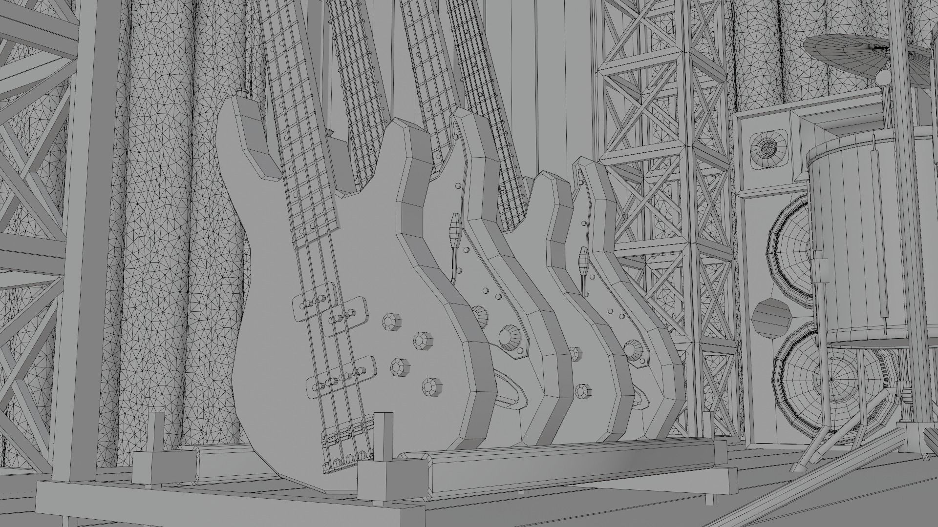 VR Rock Band Show Bar Low-poly 3D model_20