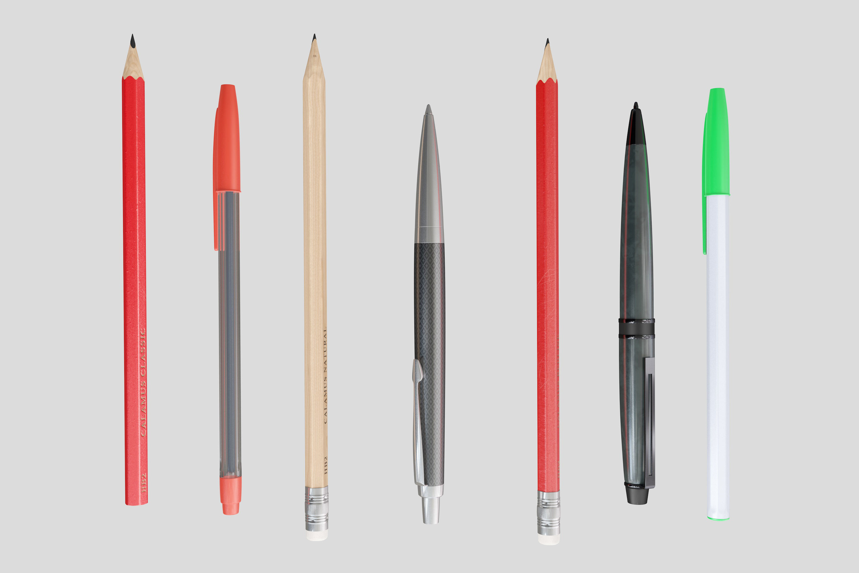 Stationery 3D model_1