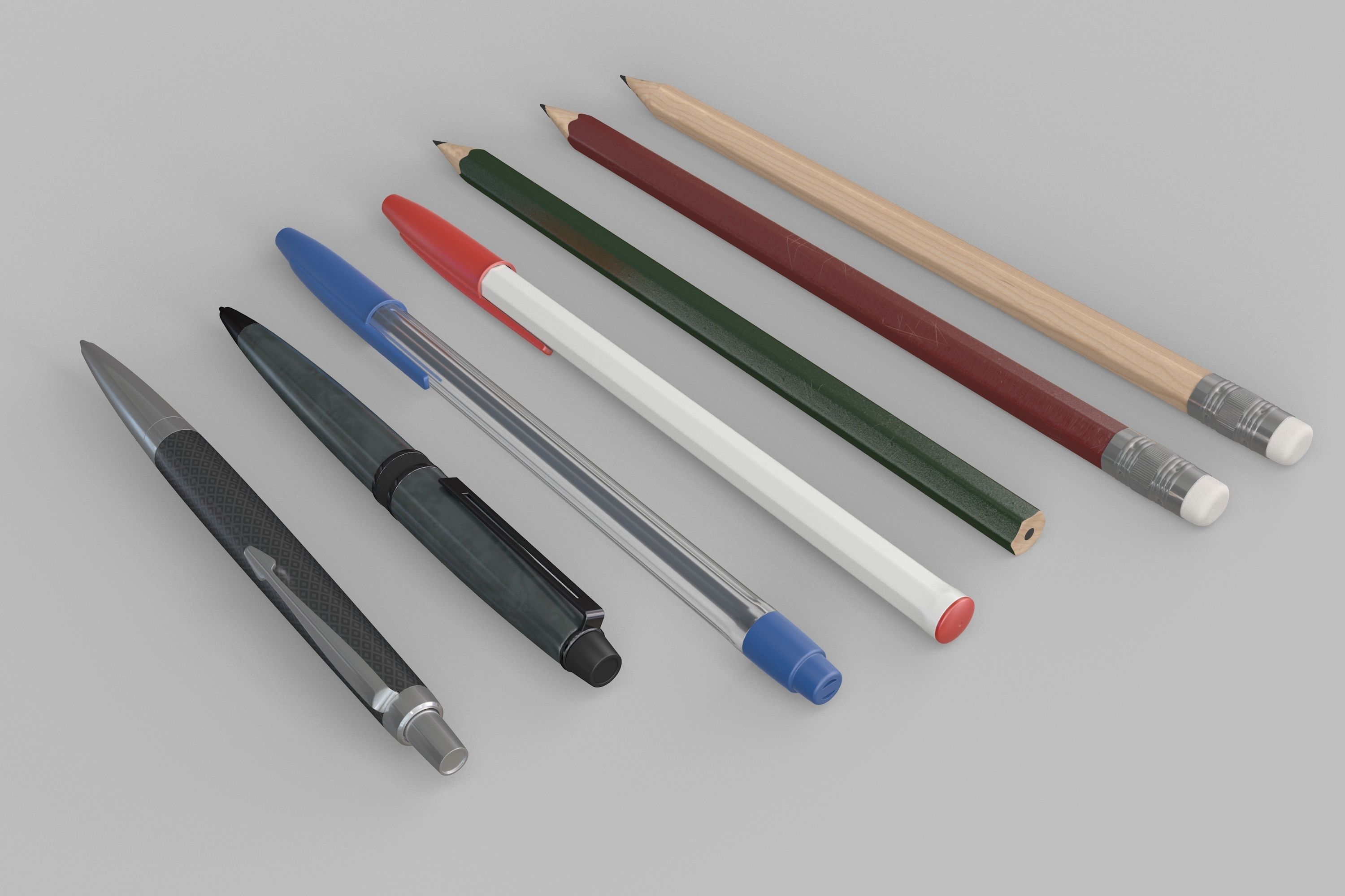 Stationery 3D model_2