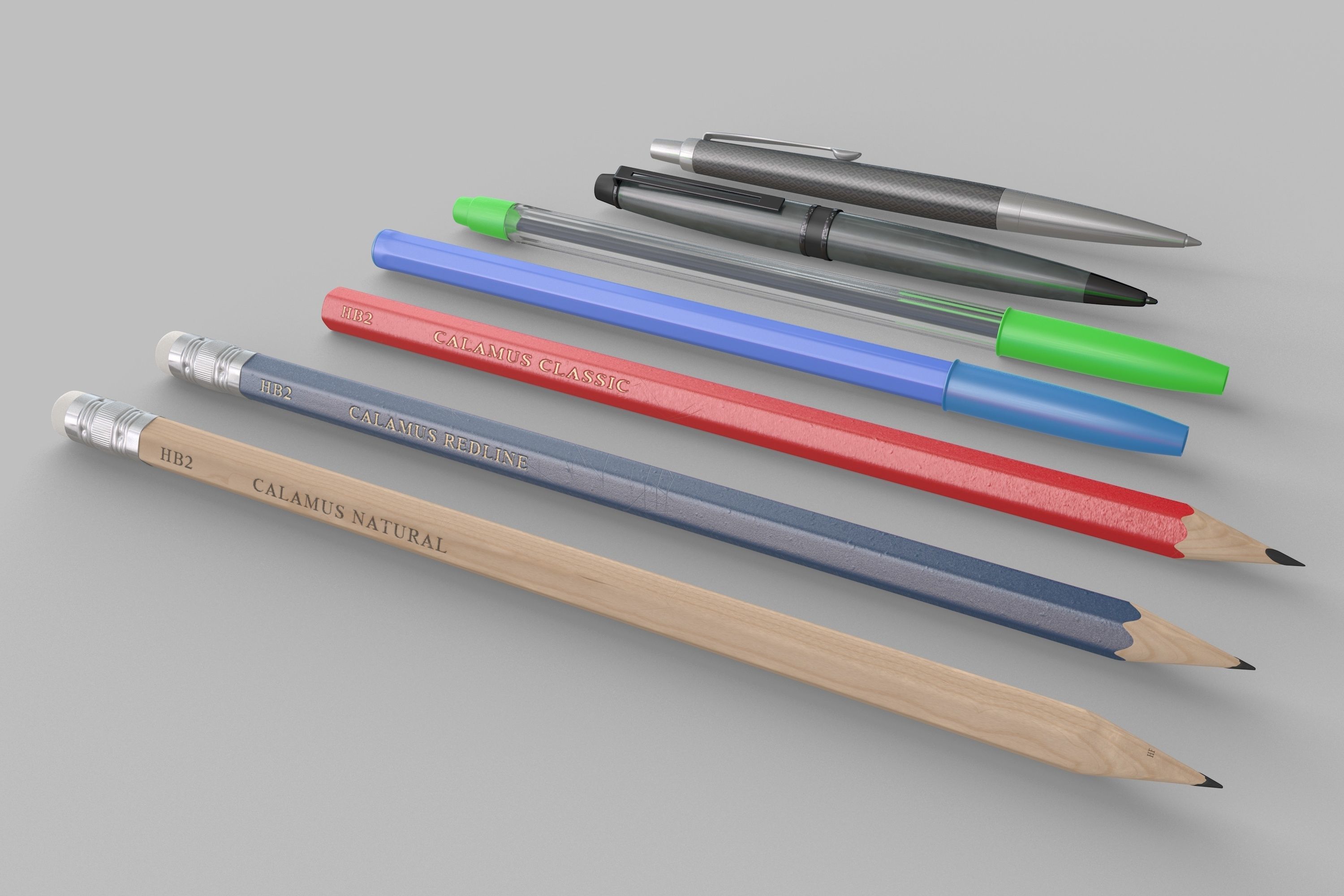 Stationery 3D model_4