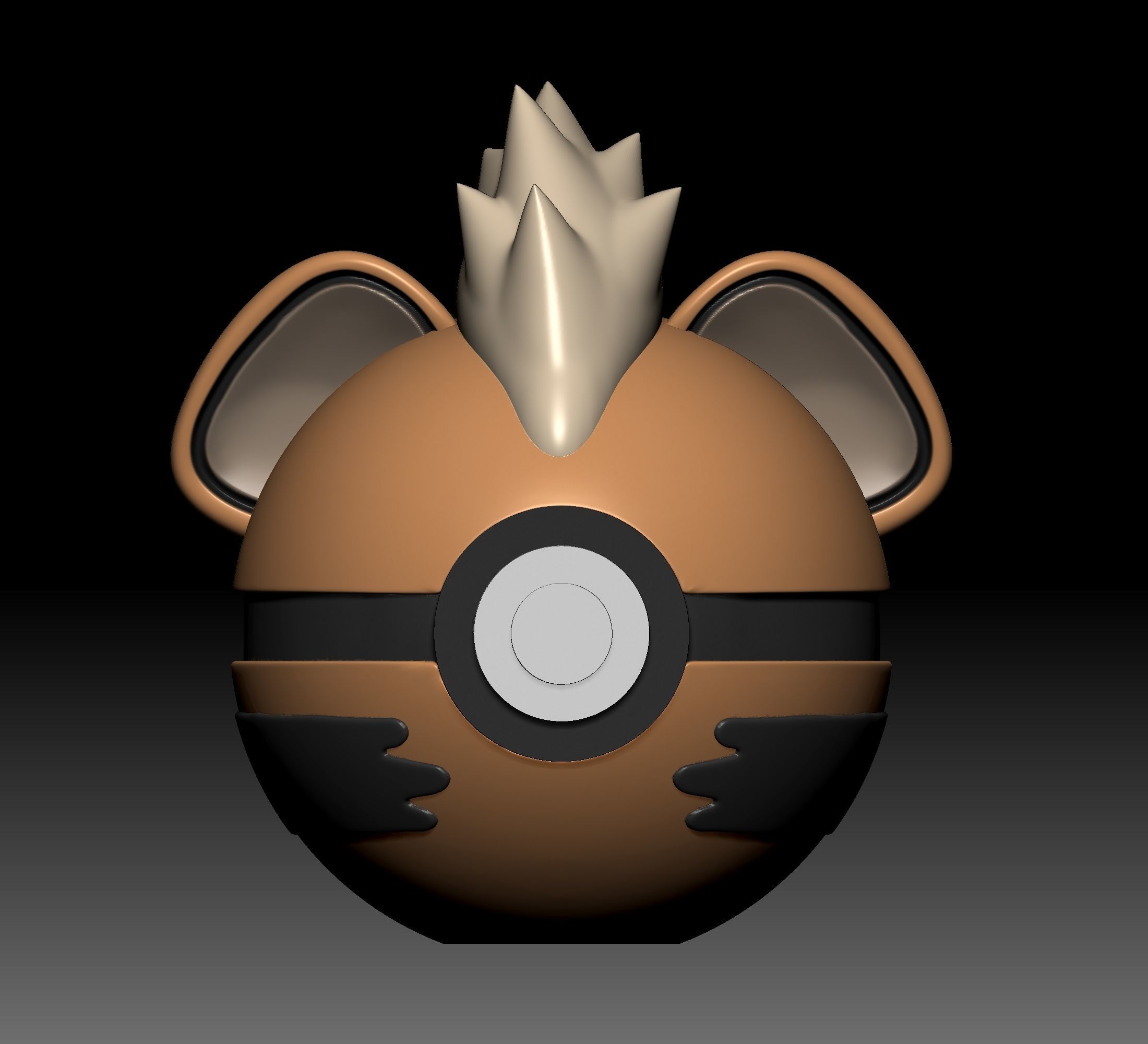 Pokemon Growlithe Arcanine Pokeball 3D print model_2