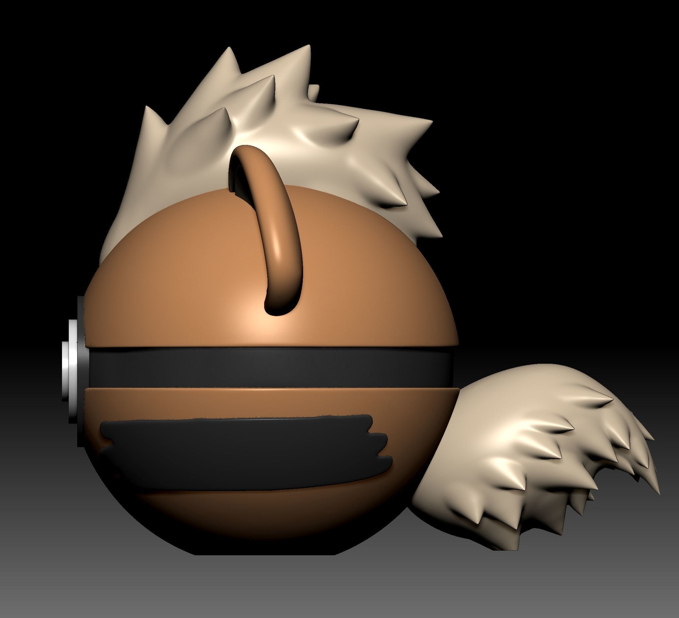 Pokemon Growlithe Arcanine Pokeball 3D print model_3