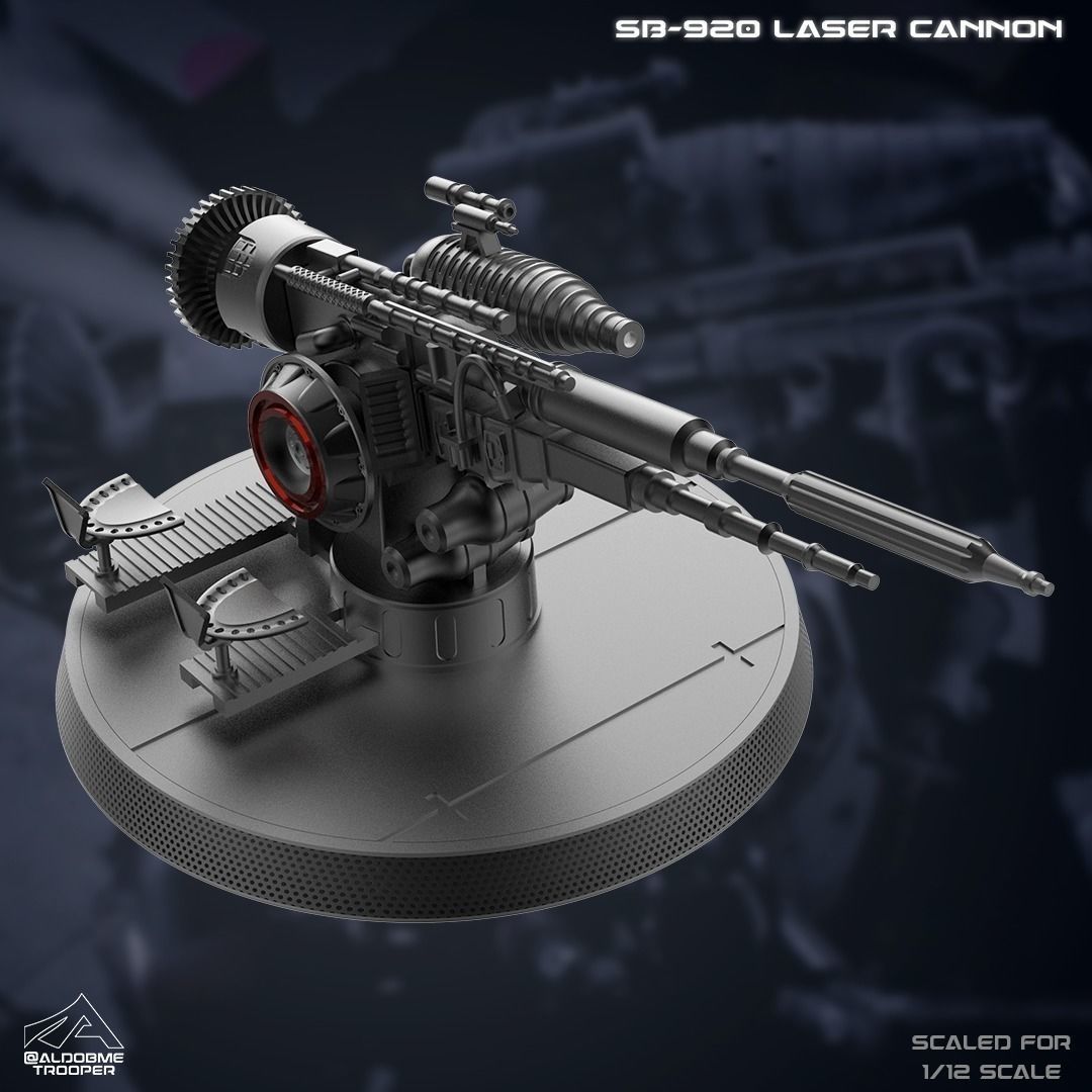 SB-920 laser cannon 3D model 3D printable | CGTrader