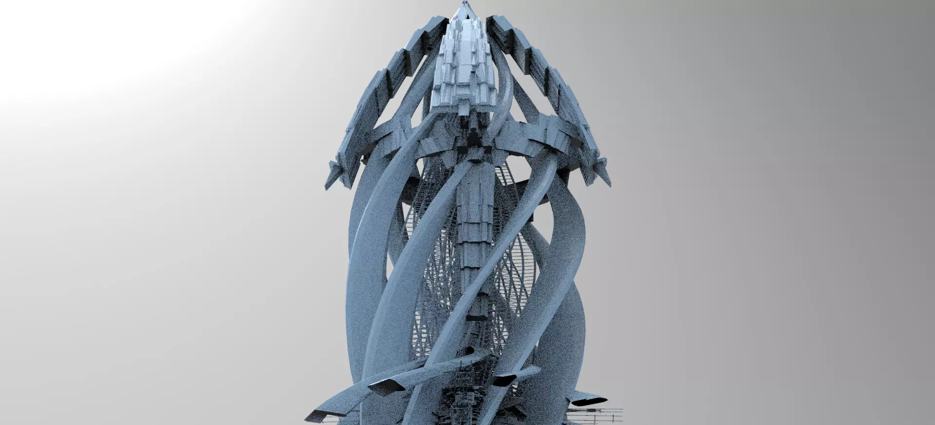 Spiral ascension watchers tower 3D model