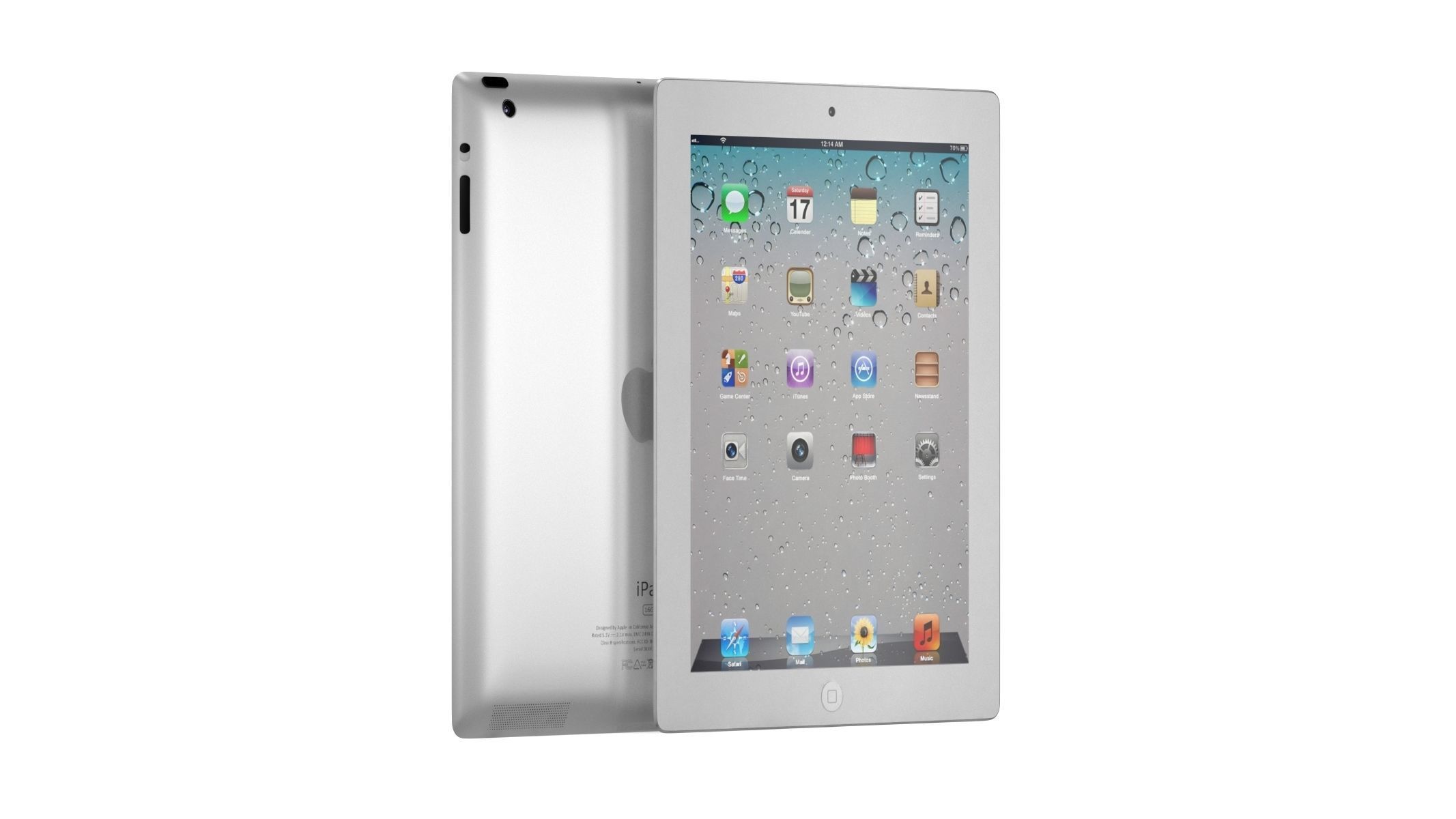 Apple Ipad 2 White 3D model_1