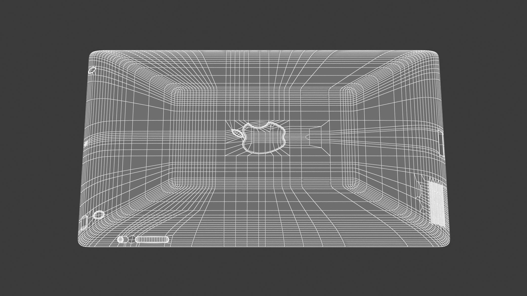 Apple Ipad 2 White 3D model_12